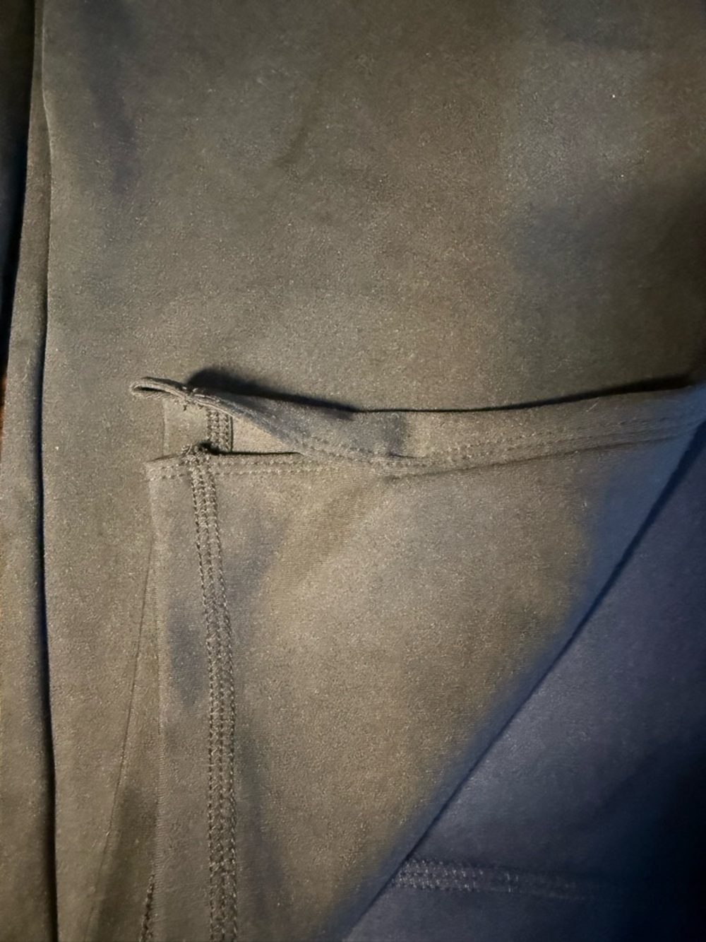 Jockey Cropped Slit Flare Pants NWT 2 Pair Bundle Dark Blue/ Black Side Pocket L - Picture 6 of 11